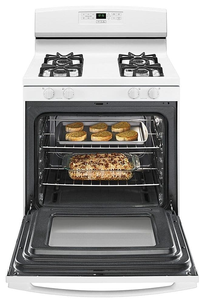 Amana 51 Cu Ft Freestanding Gas Range With Bake Assist Temps White