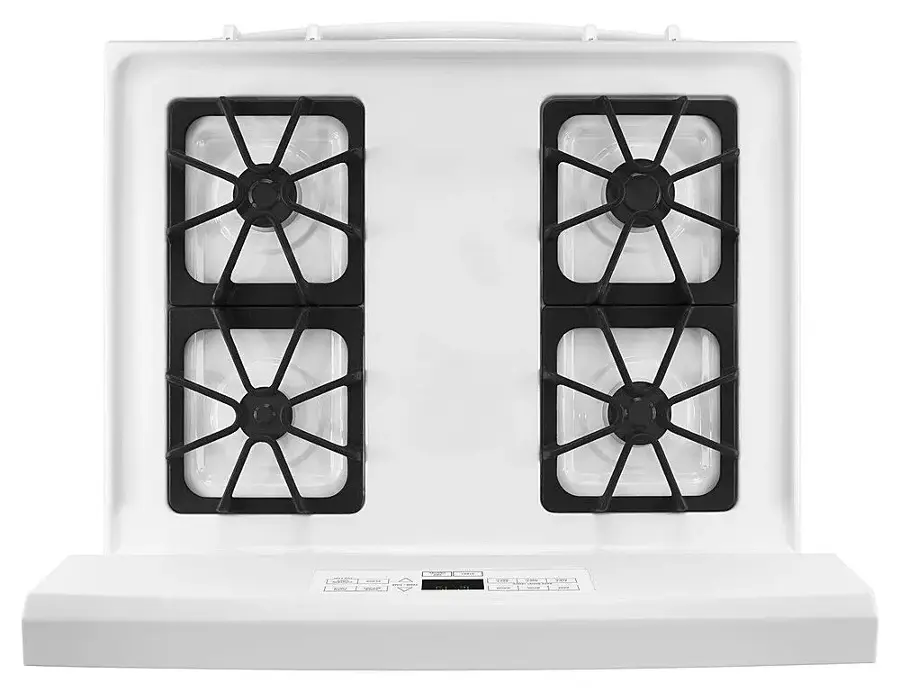 Alt View 12. Amana - 5.1 Cu. Ft. Freestanding Gas Range with Bake Assist Temps - White.