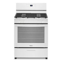 Whirlpool - 5.1 Cu. Ft. Freestanding Gas Range with Broiler Drawer - White - Front_Zoom