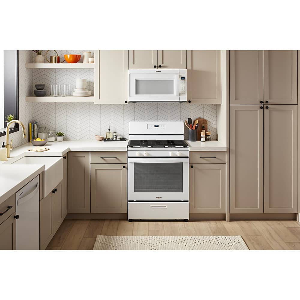 Alt View 17. Whirlpool - 5.1 Cu. Ft. Freestanding Gas Range with Broiler Drawer - White.
