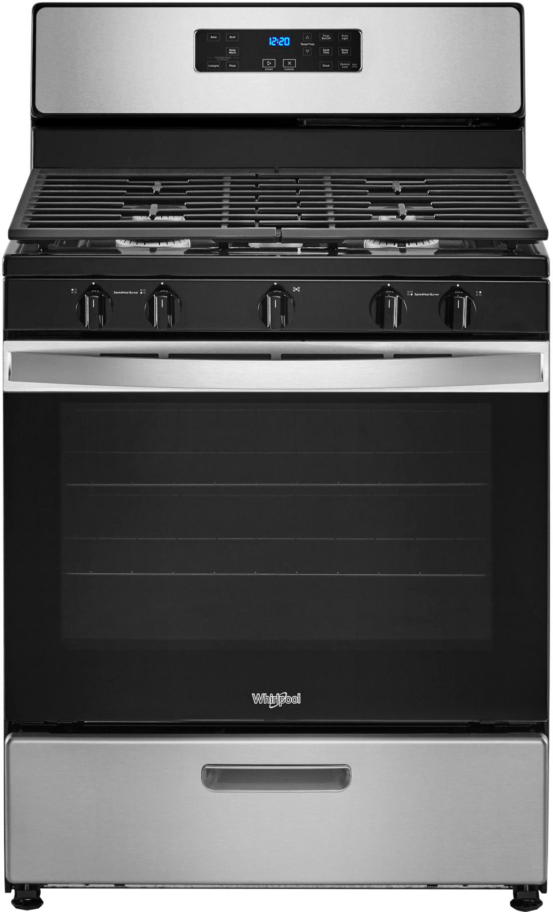 Whirlpool 5.1 Cu. Ft. Freestanding Gas Range with Edge to Edge Cooktop  Stainless Steel WFG505M0MS - Best Buy