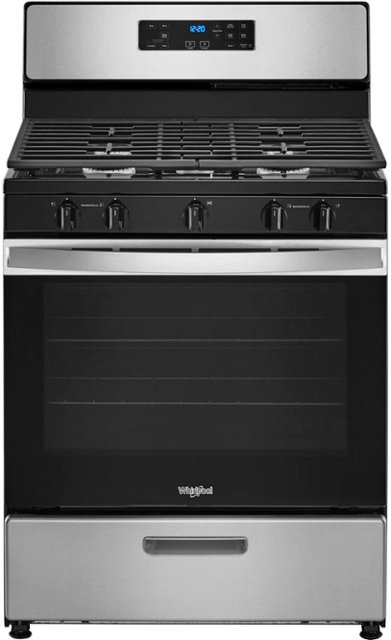 Whirlpool – 5.1 Cu. Ft. Freestanding Gas Range with Edge to Edge Cooktop – Stainless steel