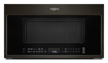 Whirlpool - 1.9 Cu. Ft. Convection Over-the-Range Microwave with Air Fry Mode - Black Stainless Steel - Front_Zoom