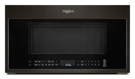 Whirlpool - 1.9 Cu. Ft. Convection Over-the-Range Microwave with Air Fry Mode - Black Stainless Steel