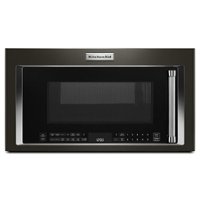 KitchenAid - 1.9 Cu. Ft. Convection Over-the-Range Microwave with Air Fry Mode - Black Stainless Steel - Front_Zoom