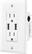Alt View 17. Insignia™ - 2 Pack - 2-Outlet In-Wall Outlet with 2 USB Ports - White.