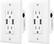 Front. Insignia™ - 2 Pack - 2-Outlet In-Wall Outlet with 2 USB Ports - White.