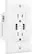 Alt View 16. Insignia™ - 2 Pack - 2-Outlet In-Wall Outlet with 2 USB Ports - White.