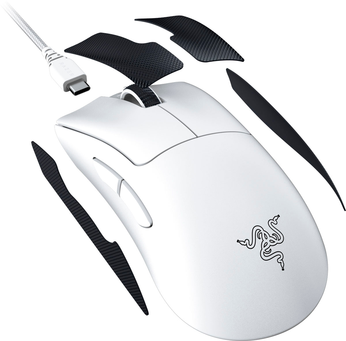Razer DeathAdder V3 Pro Lightweight Wireless Optical Gaming Mouse with 90  Hour Battery White RZ01-04630200-R3U1 - Best Buy
