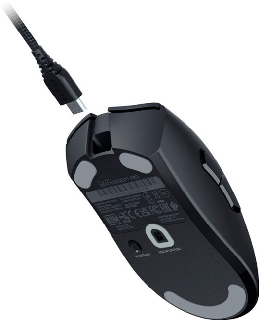 Razer - DeathAdder V3 Pro Lightweight Wireless Optical Gaming Mouse with 90 Hour Battery - Black_3