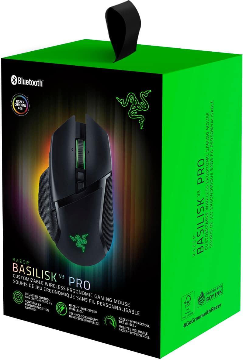 Basilisk V3 Pro - Razer - Blanc - Souris Gaming Sans Fil