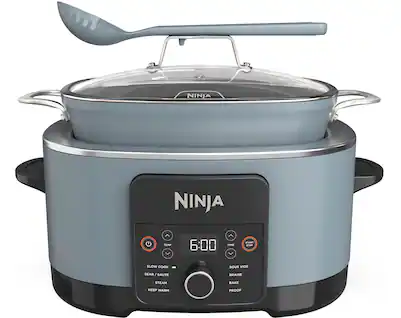 Front. Ninja - Foodi PossibleCooker PRO, 8.5qt Multi-Cooker - Sea Salt Grey.
