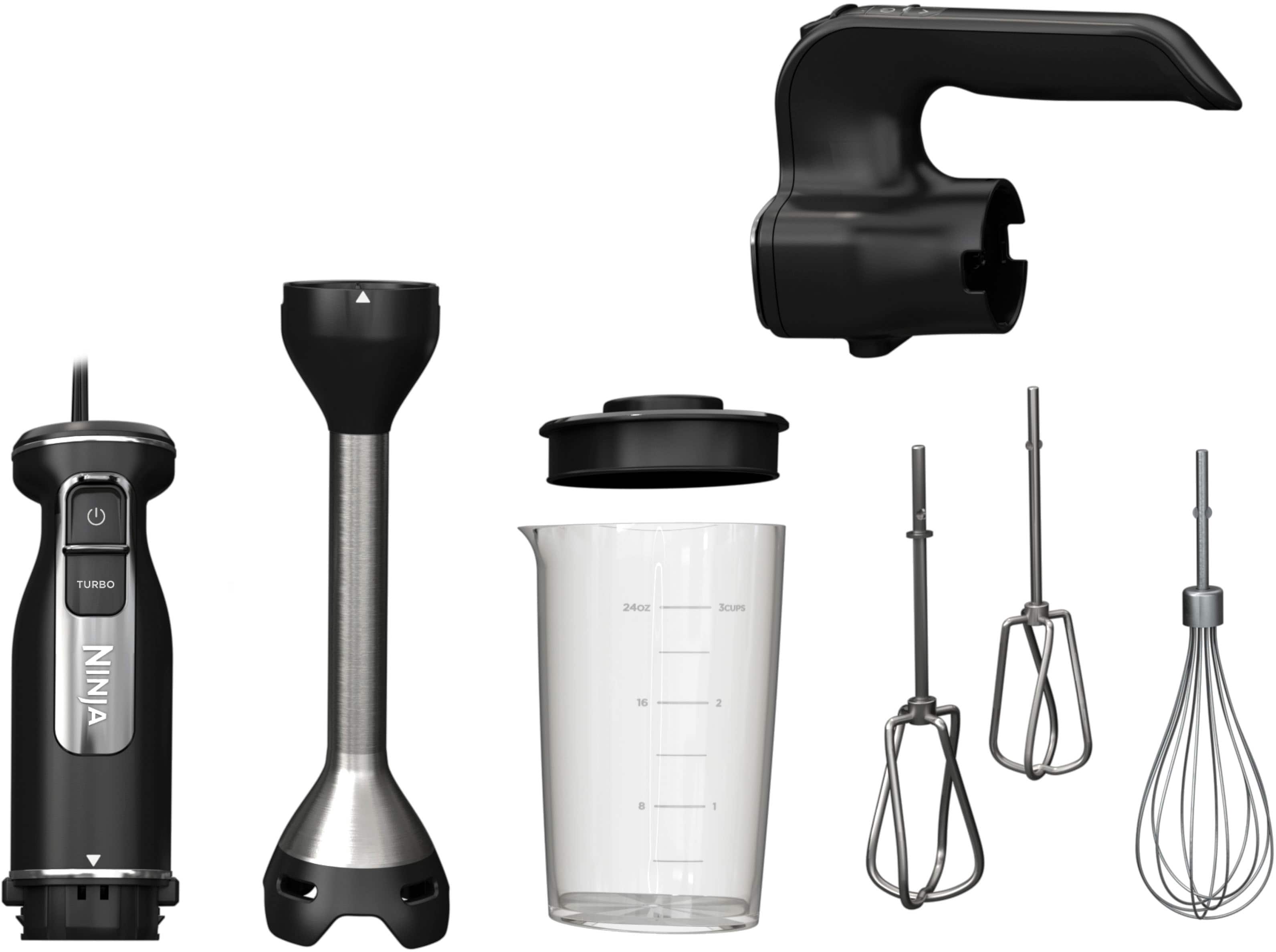 Alt View 17. Ninja - Foodi Power Mixer System 5-Speed Hand Blender and Hand Mixer Combo with 3-Cup Blending Vessel - Black.