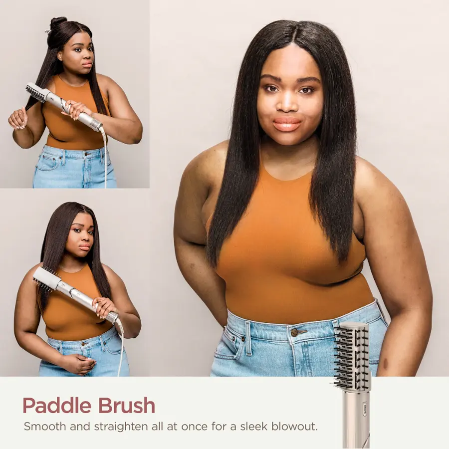 Paddle Brush: Smooth and straighten all at once for a sleek blowout.