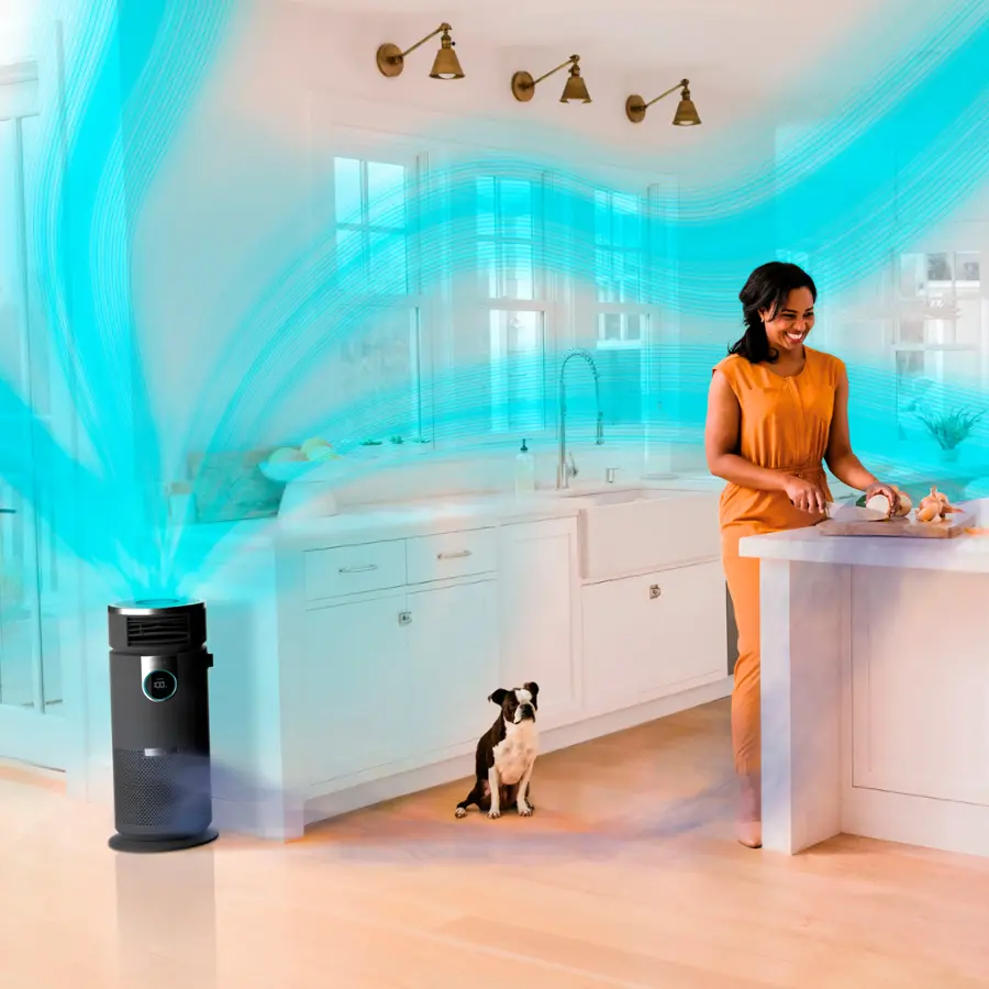 Alt View 15. Shark - 3-in-1 Air Purifier, Heater & Fan with NanoSeal HEPA, Cleansense IQ, Odor Lock, for 500 Sq. Ft - Grey.