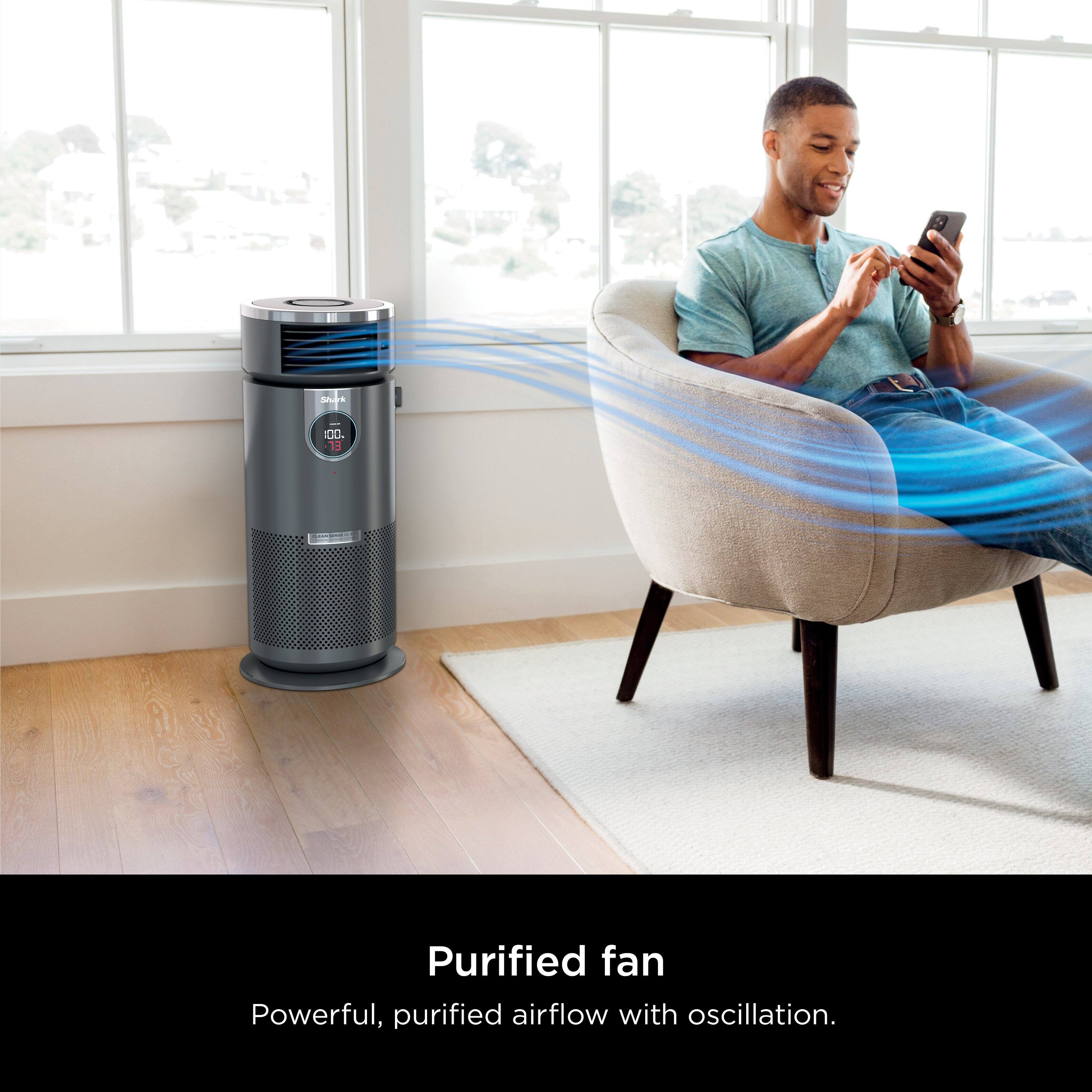 SHARK HE401 Air Purifier 4 Fan True HEPA Large Room or Space up to cheapest 1000 Sq. Ft