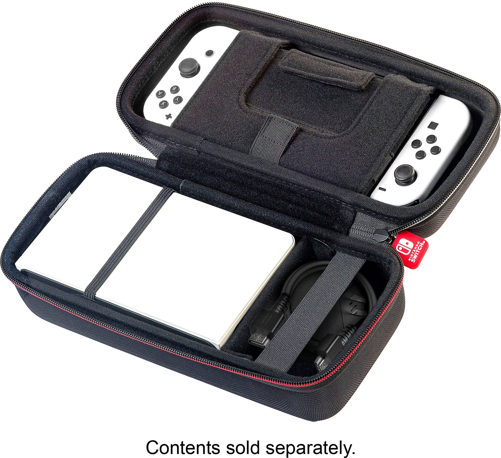 Alt View 13. RDS Industries - Nintendo Switch and Nintendo Switch OLED Model Game Traveler Deluxe System Case - Black.
