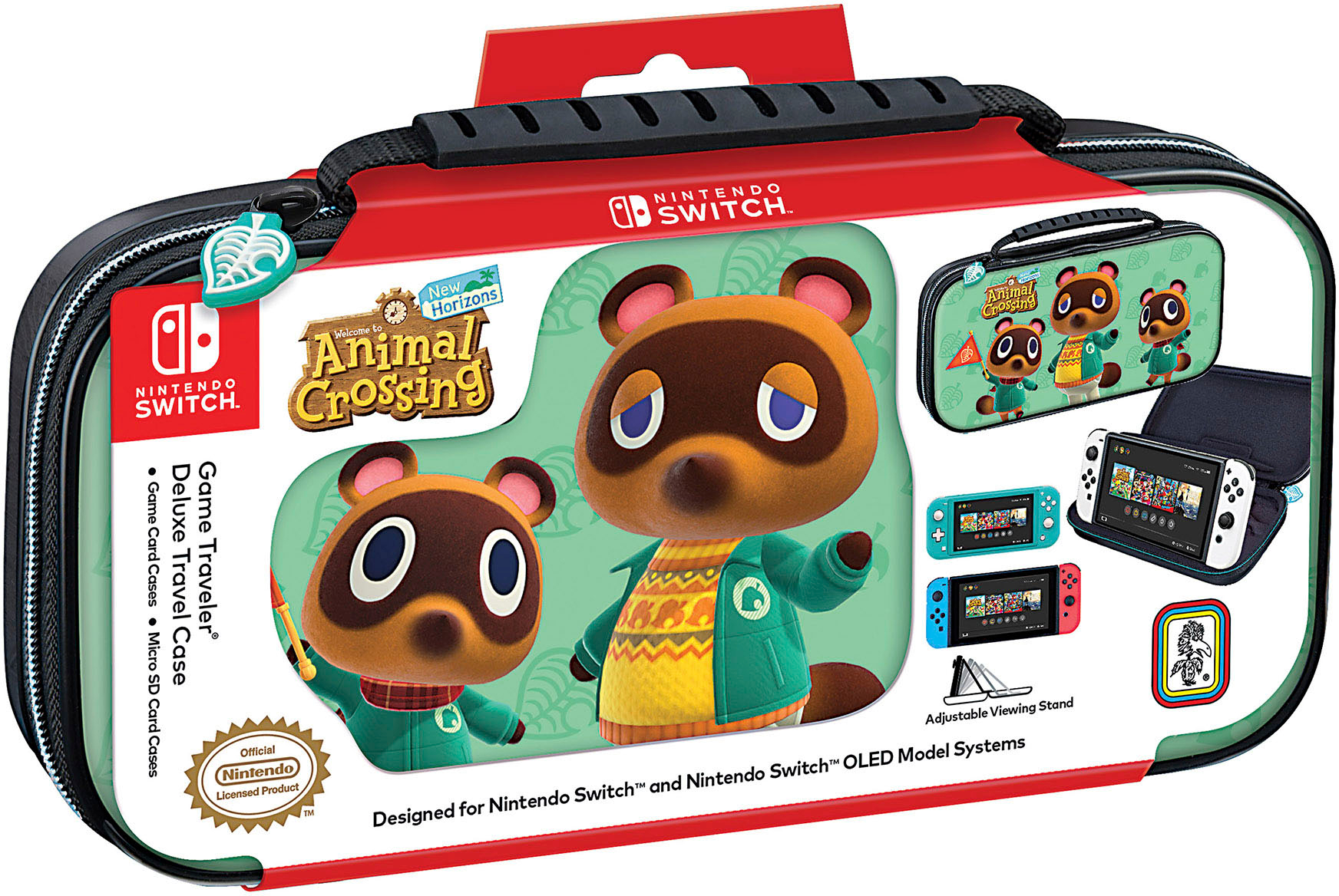 RDS Industries - Nintendo Switch Game Traveler Deluxe Animal Crossing Travel Case designed for all Nintendo Switch systems