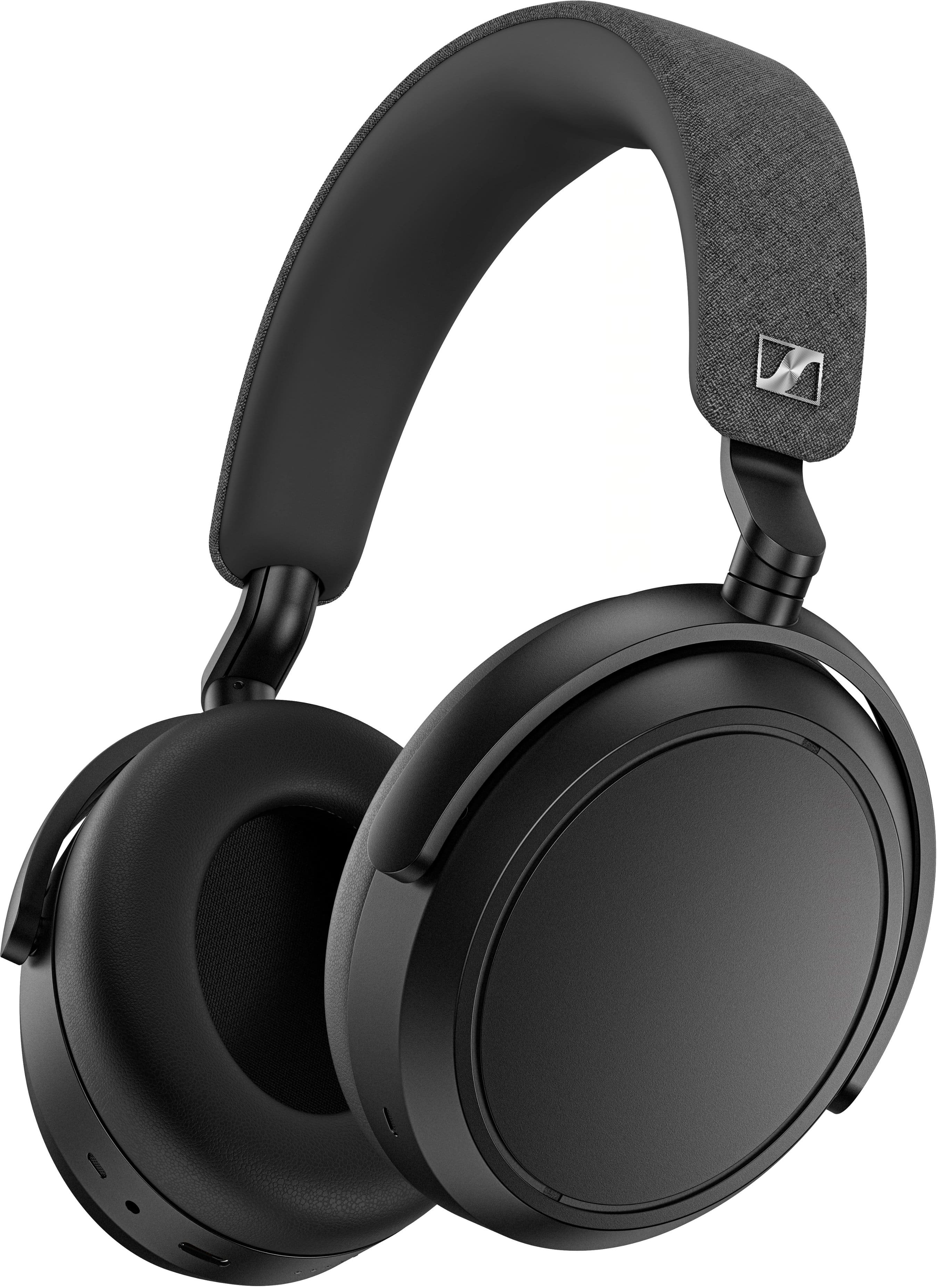 Sennheiser - MOMEMTUM 4 Wireless Adaptive Noise-Canceling Over-The-Ear Headphones - Black - Front_Zoom