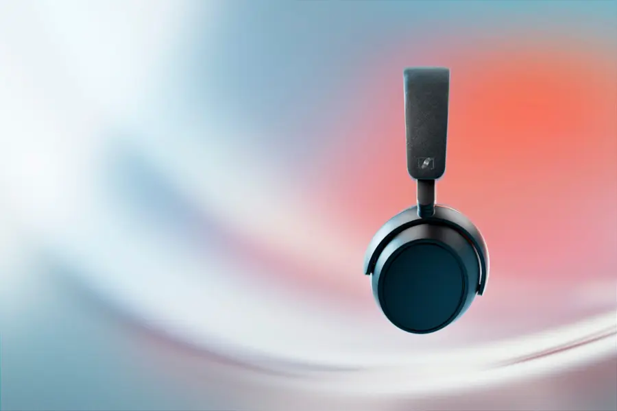 Alt View 17. Sennheiser - Momentum 4 Wireless Adaptive Noise-Canceling Over-The-Ear Headphones - Black.