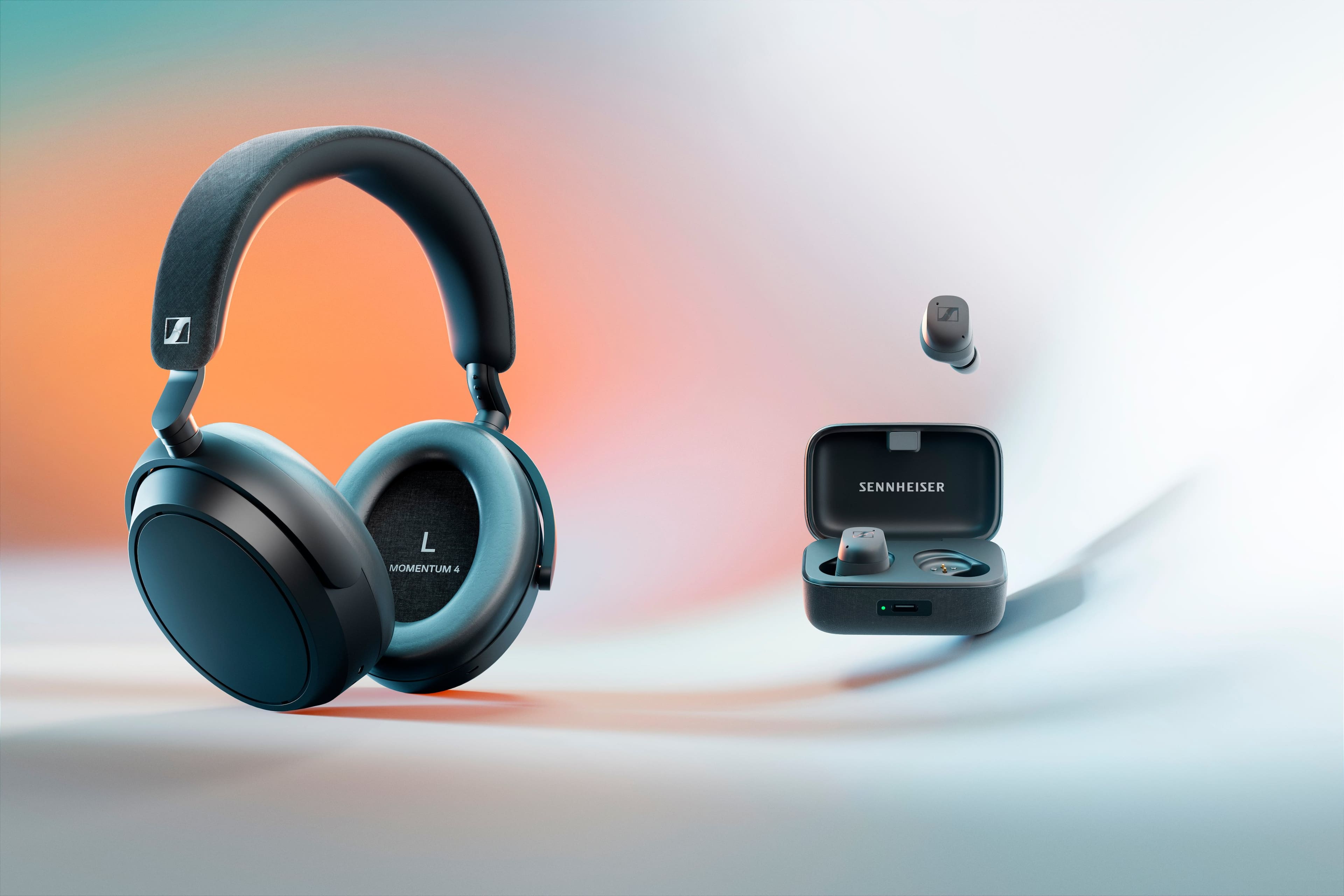 Sennheiser Momentum 4 Wireless Adaptive Noise-Canceling Over-The-Ear  Headphones Denim M4AEBT Denim - Best Buy