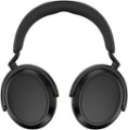 Left. Sennheiser - Momentum 4 Wireless Adaptive Noise-Canceling Over-The-Ear Headphones - Black.
