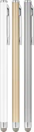 Front. Insignia™ - Slim Stylus for Smartphones, Tablets and More (3-Pack) - Multicolor.