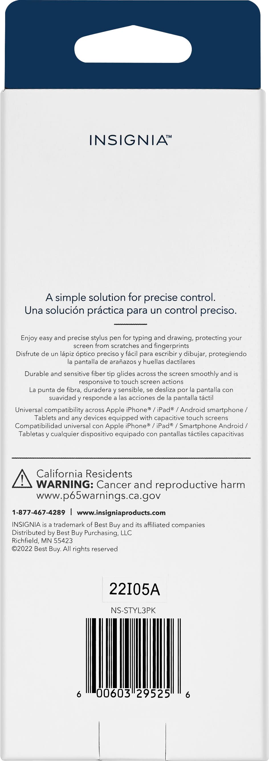 Alt View 15. Insignia™ - Slim Stylus for Smartphones, Tablets and More (3-Pack) - Multicolor.