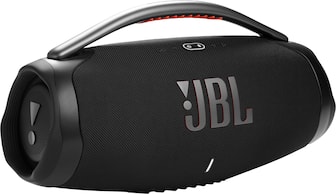 Front. JBL - Boombox3 Portable Bluetooth Speaker - Black.