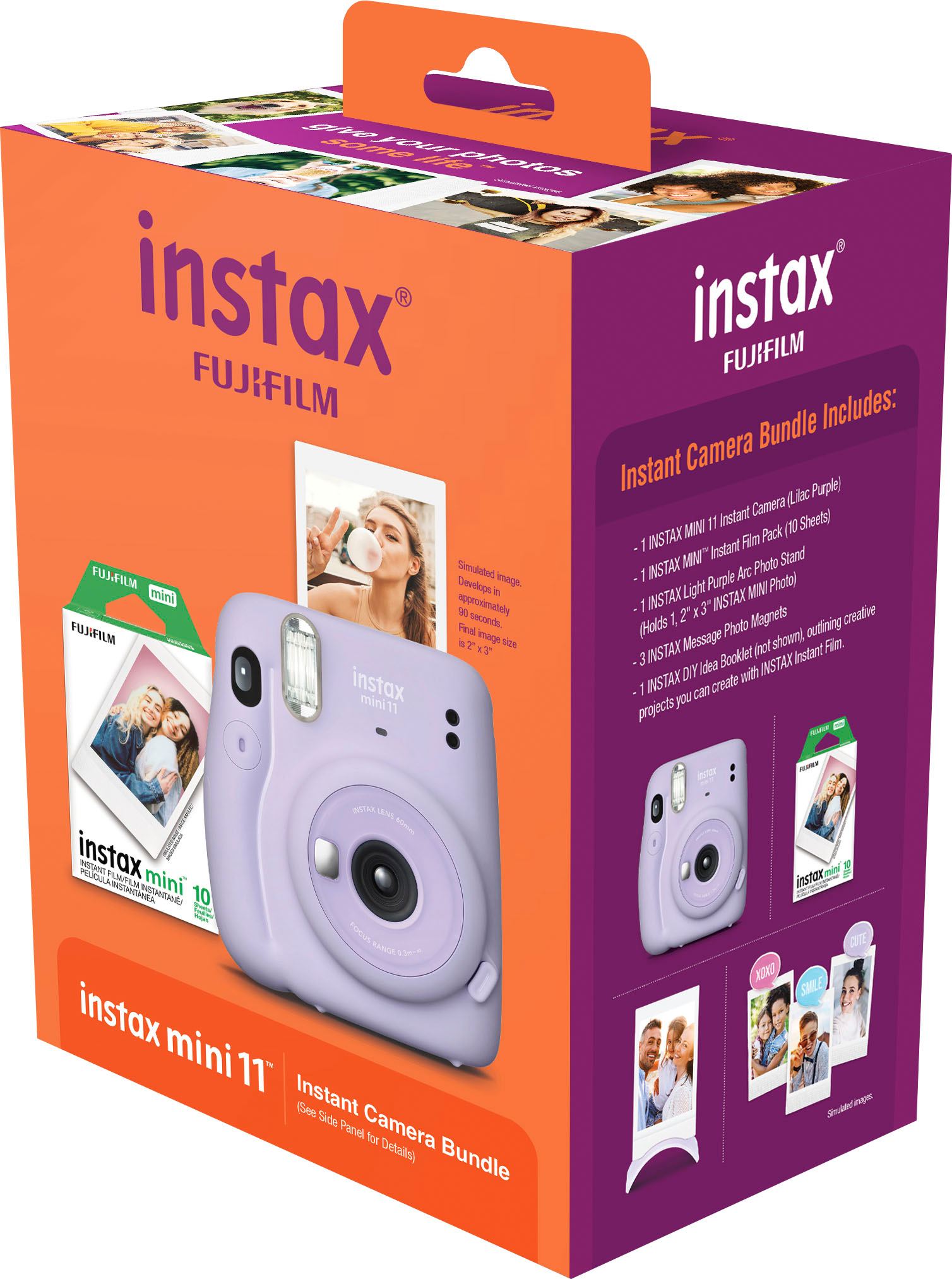 FUJIFILM Instax Mini 11 Instax Mini 11 Purple with Film 10x2