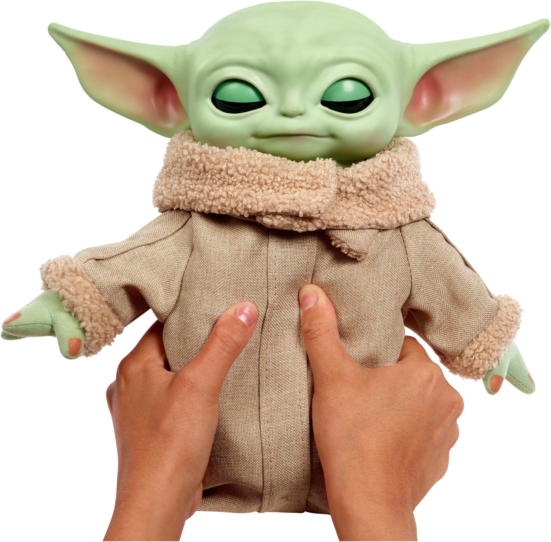 Alt View 12. Star Wars - Grogu 11" Squeeze & Blink Plush - Green/Brown.