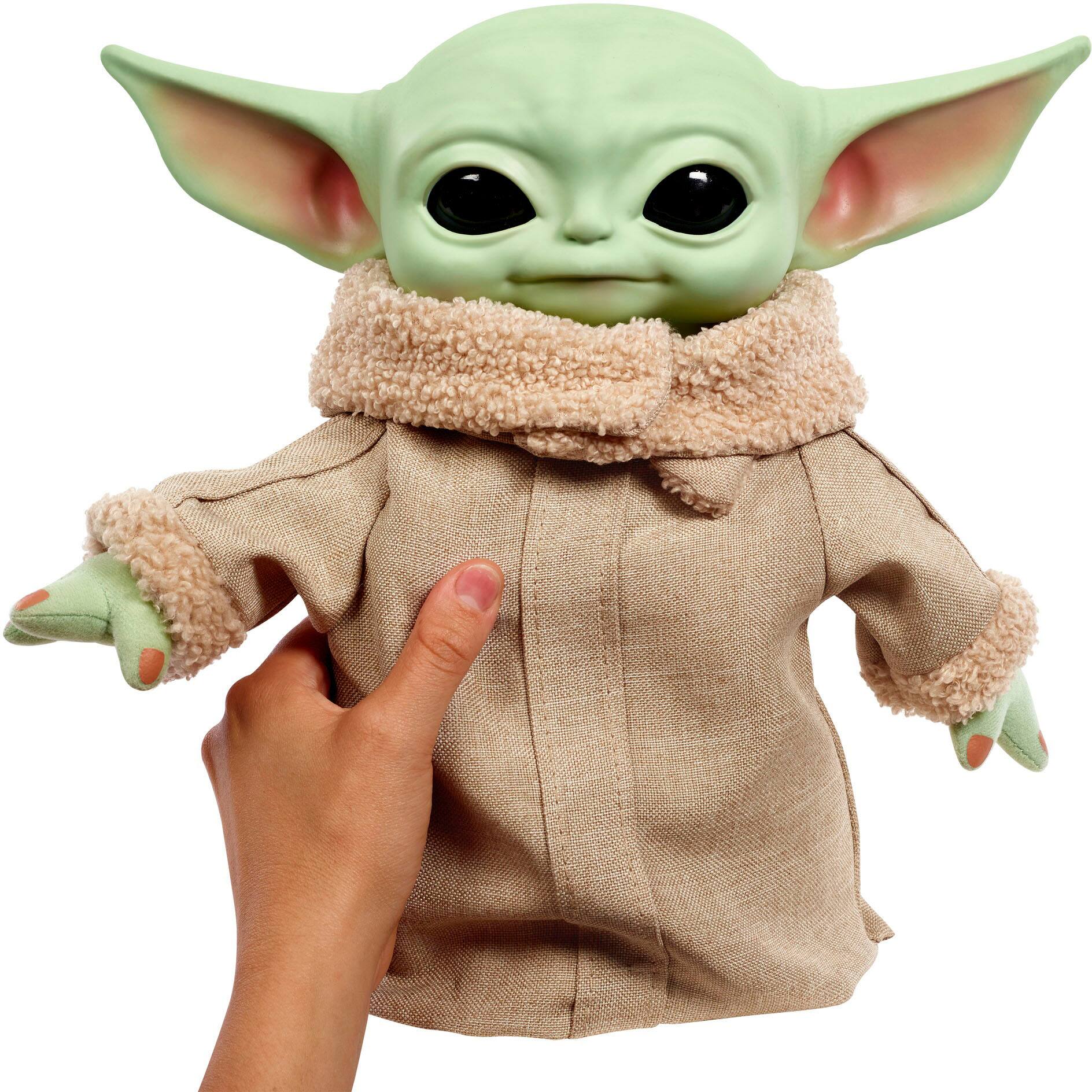 Alt View 14. Star Wars - Grogu 11" Squeeze & Blink Plush - Green/Brown.