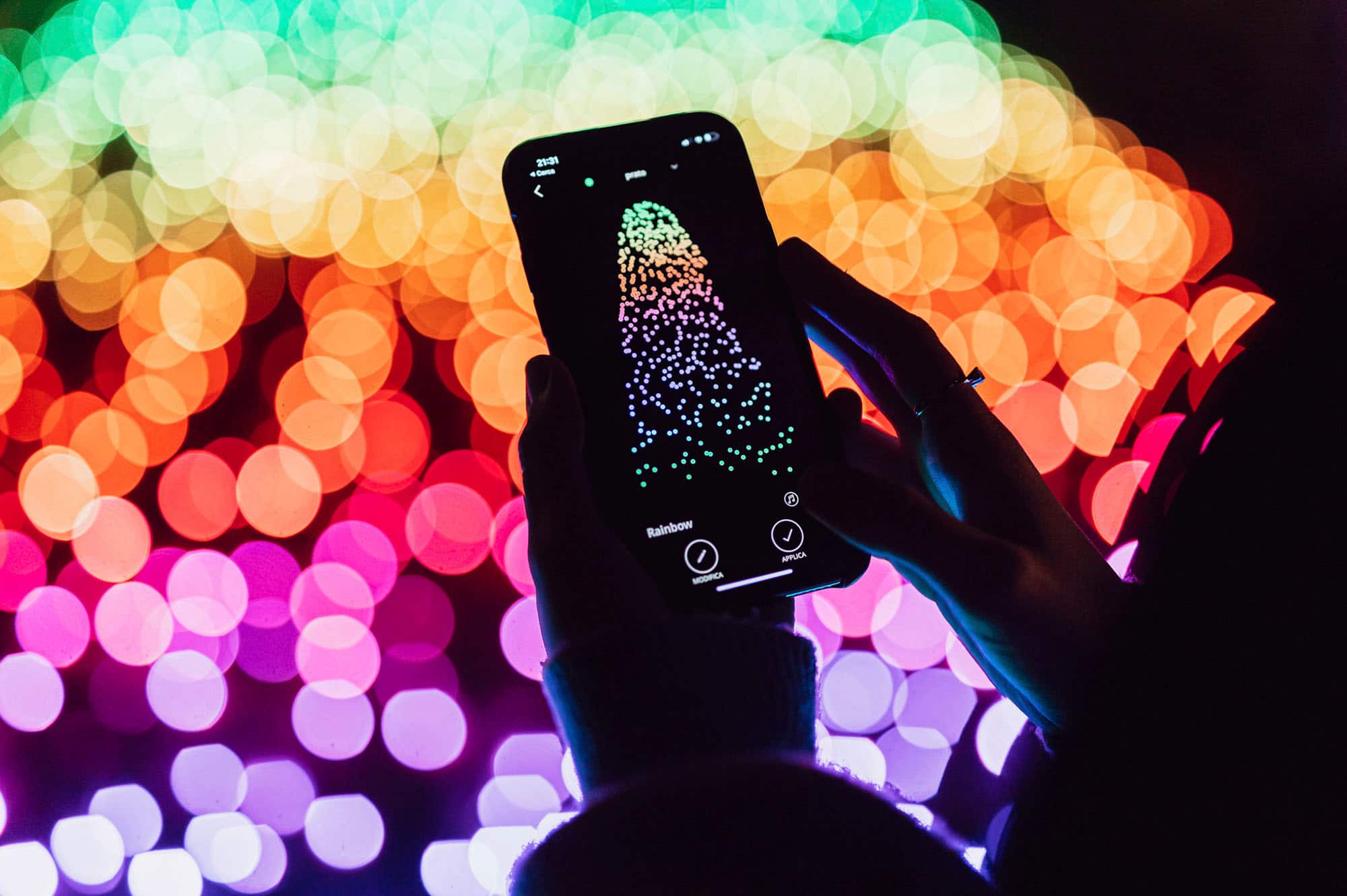 Alt View 13. Twinkly - Smart Light 400 RGB LED Light String and 60 Dots (Gen 2) - Multi.