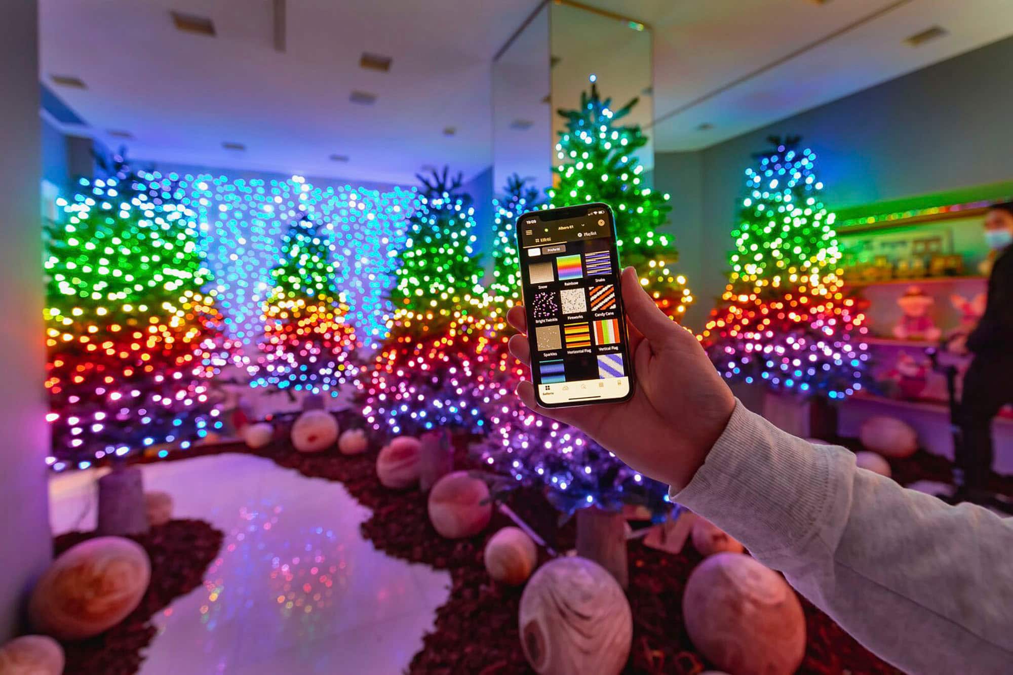 Alt View 14. Twinkly - Smart Light 400 RGB LED Light String and 60 Dots (Gen 2) - Multi.