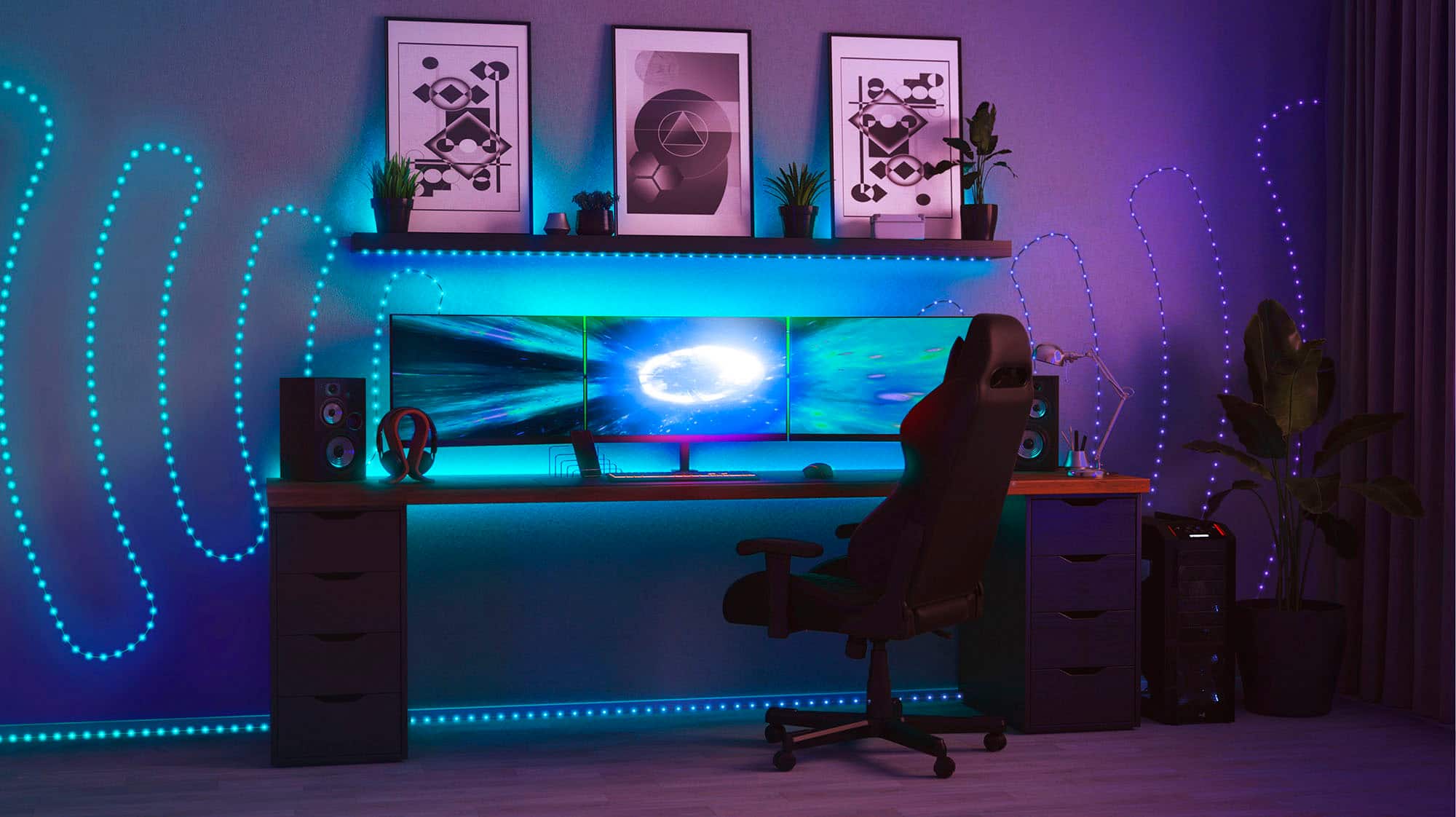 Alt View 18. Twinkly - Smart Light 400 RGB LED Light String and 60 Dots (Gen 2) - Multi.