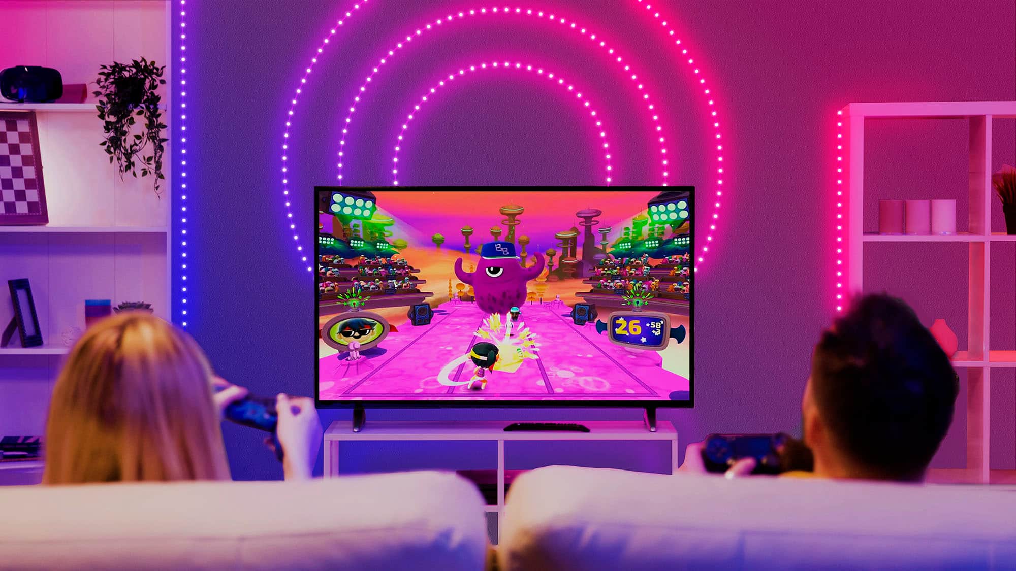 Alt View 19. Twinkly - Smart Light 400 RGB LED Light String and 60 Dots (Gen 2) - Multi.