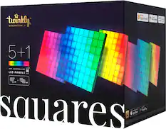 Alt View 11. Twinkly - Squares LED Panels 5+1 Combo Pack - Black.