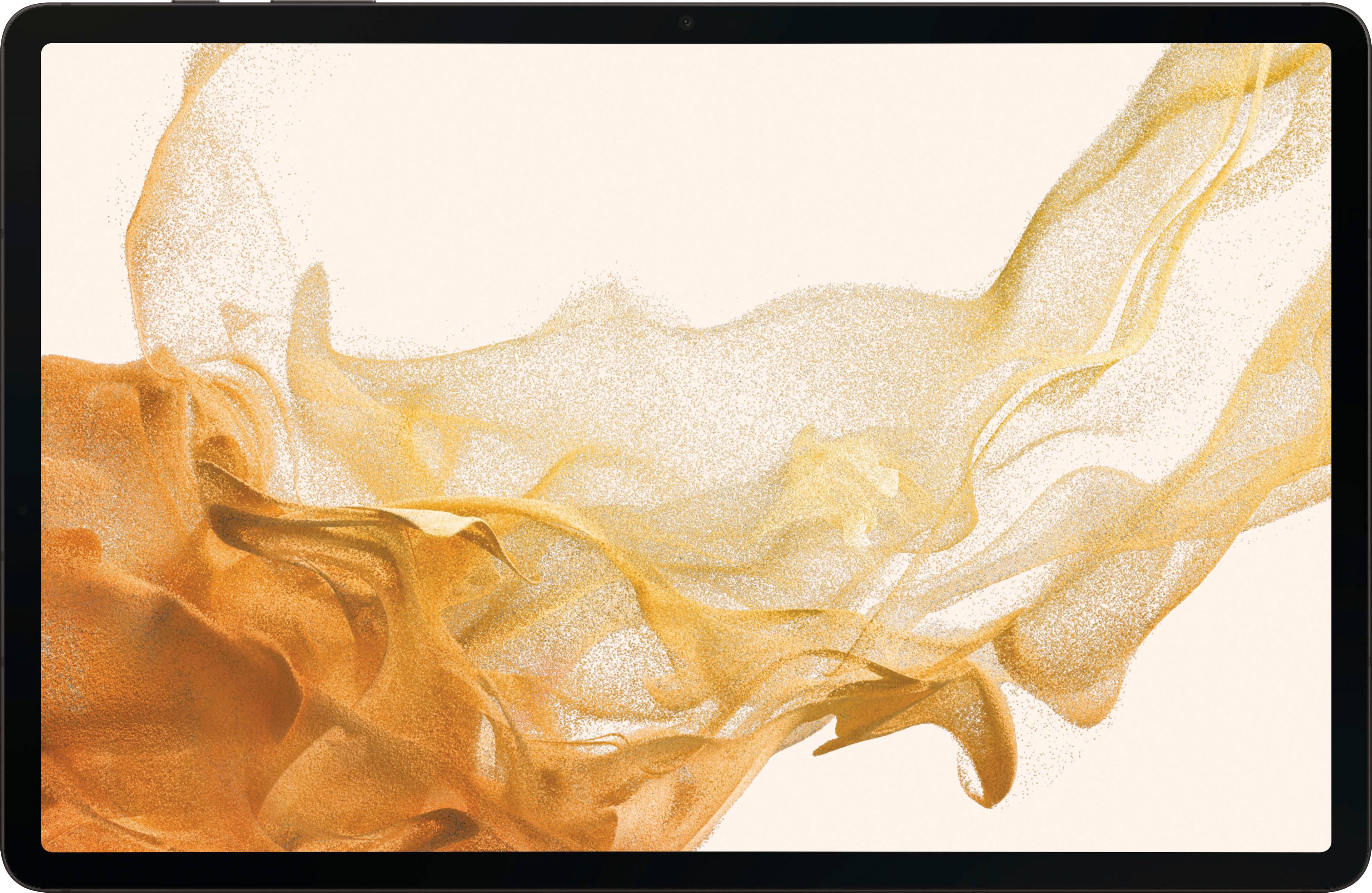 Front. Samsung - Geek Squad Certified Refurbished Galaxy Tab S8+ - 12.4" 512GB - Wi-Fi - with S-Pen - Graphite.