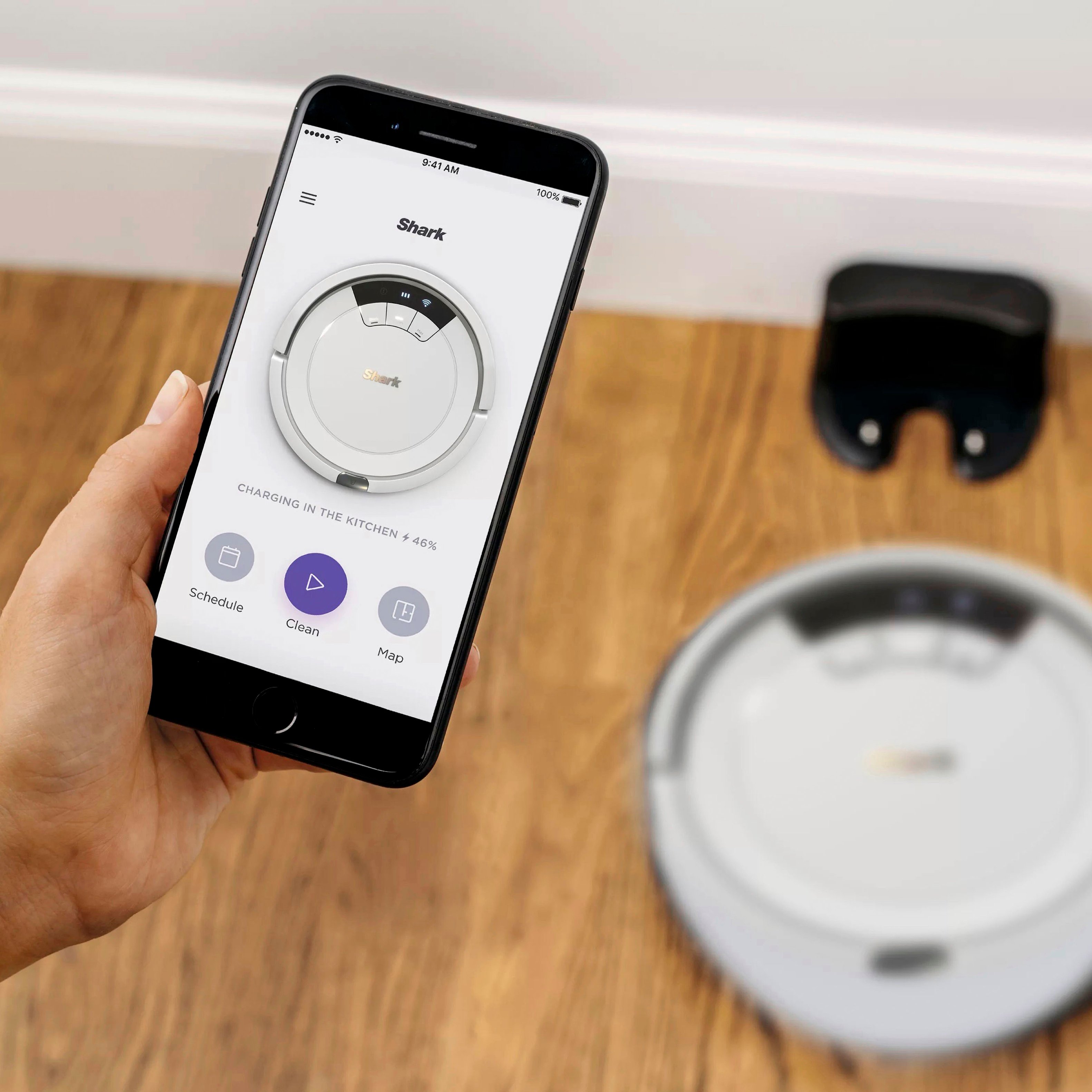 Angle View: Shark - ION Robot Vacuum, Wi-Fi Connected - Light Gray
