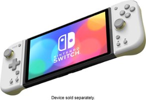 Hori - Split Pad Compact for Nintendo Switch - Light Gray & Yellow - Angle_Zoom