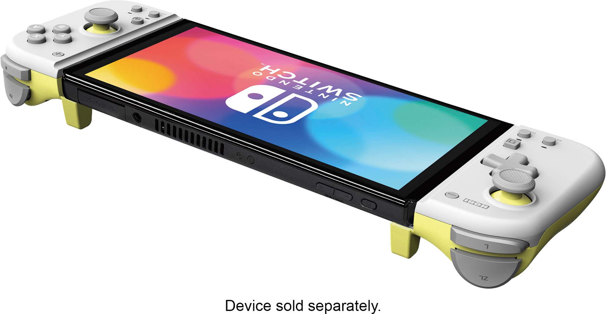 Alt View 12. Hori - Split Pad Compact for Nintendo Switch - Light Gray & Yellow.