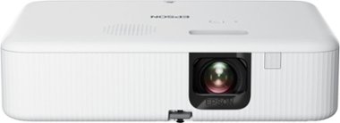 Epson - EpiqVision Flex CO-FH02 Full HD 1080p Smart Streaming Portable Projector, 3-Chip 3LCD, Android TV, Bluetooth - White - Front_Zoom