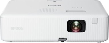 Epson - EpiqVision Flex CO-W01 Portable Projector, 3-Chip 3LCD, Built-in Speaker, 300-Inch Home Entertainment and Work - White - Front_Zoom