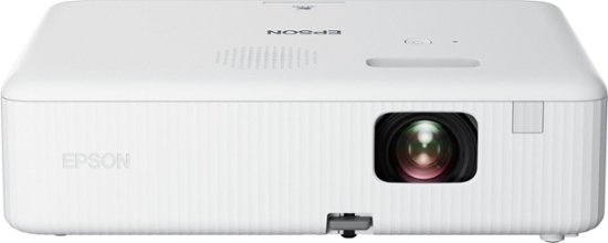 Front. Epson - EpiqVision Flex CO-W01 Portable Projector, 3-Chip 3LCD, Built-in Speaker, 300-Inch Home Entertainment and Work - White.