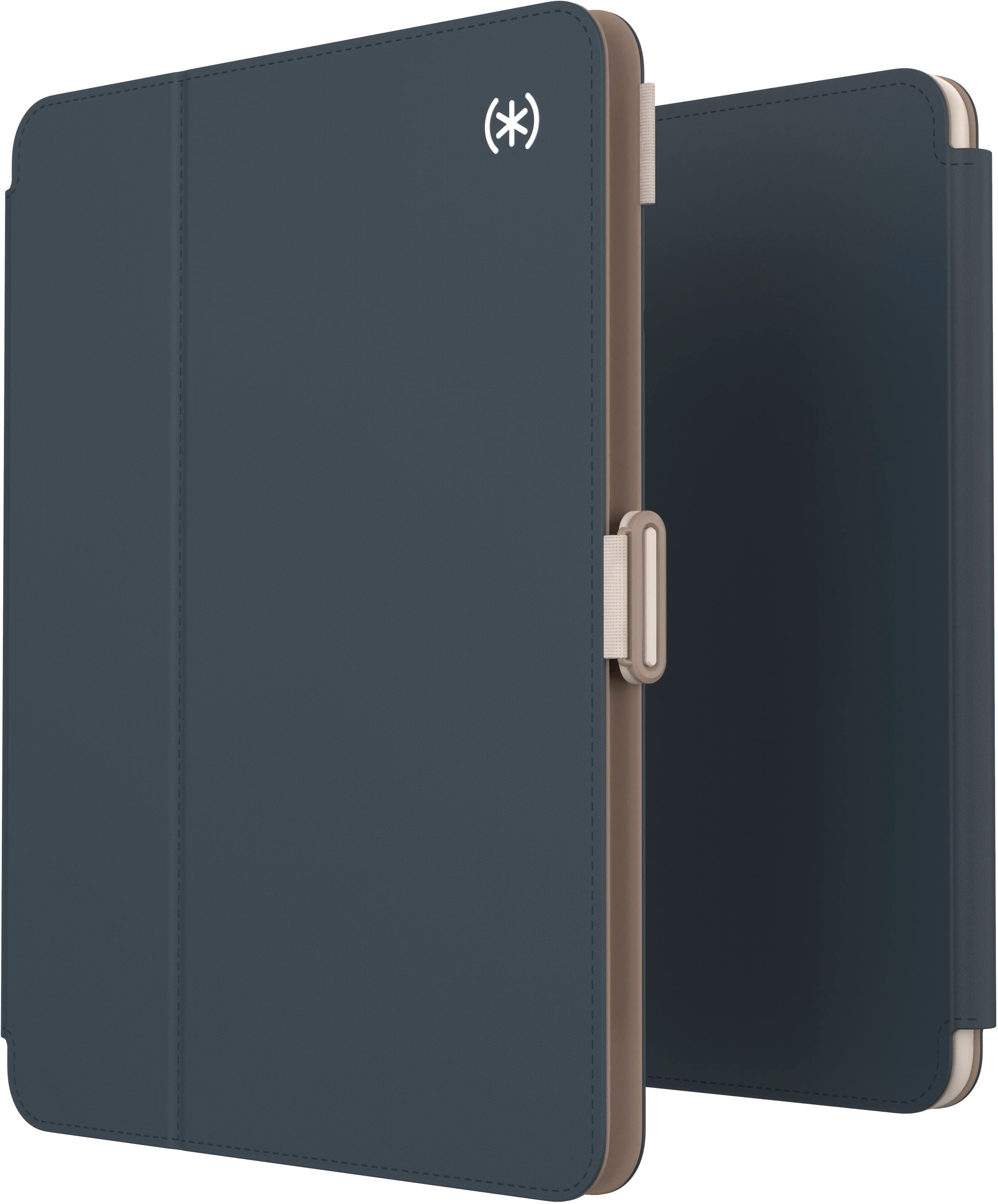 Angle. Speck - Balance Folio Case for Apple iPad Air 11"(latest model/M2), iPad Pro 11"(3rd/2nd/1st Gen) & iPad Air 10.9"(5th/4th Gen) - Charcoal.