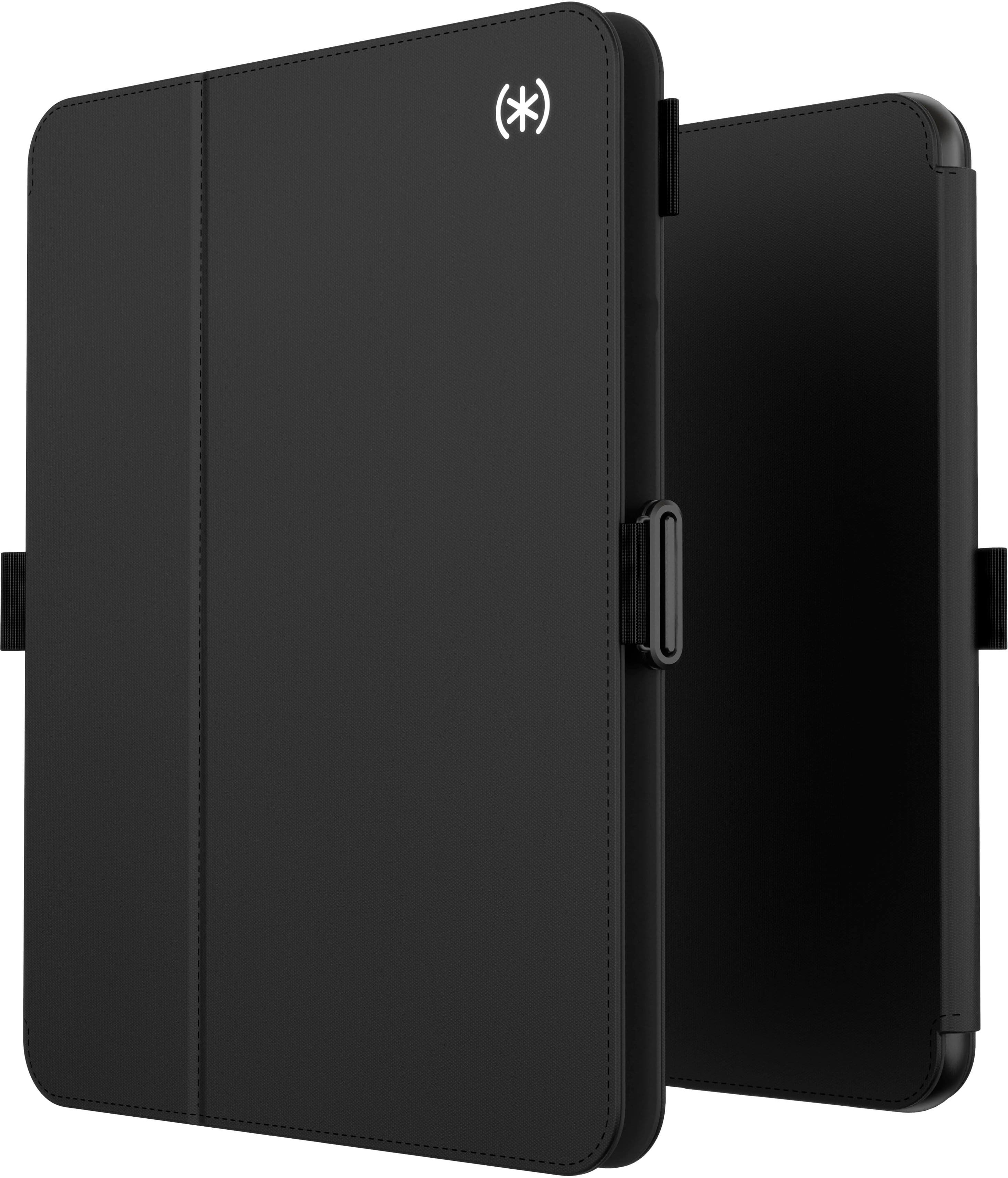 Angle. Speck - Balance Folio R Case for Apple 10.9" iPad (10th Generation) - Black/White.