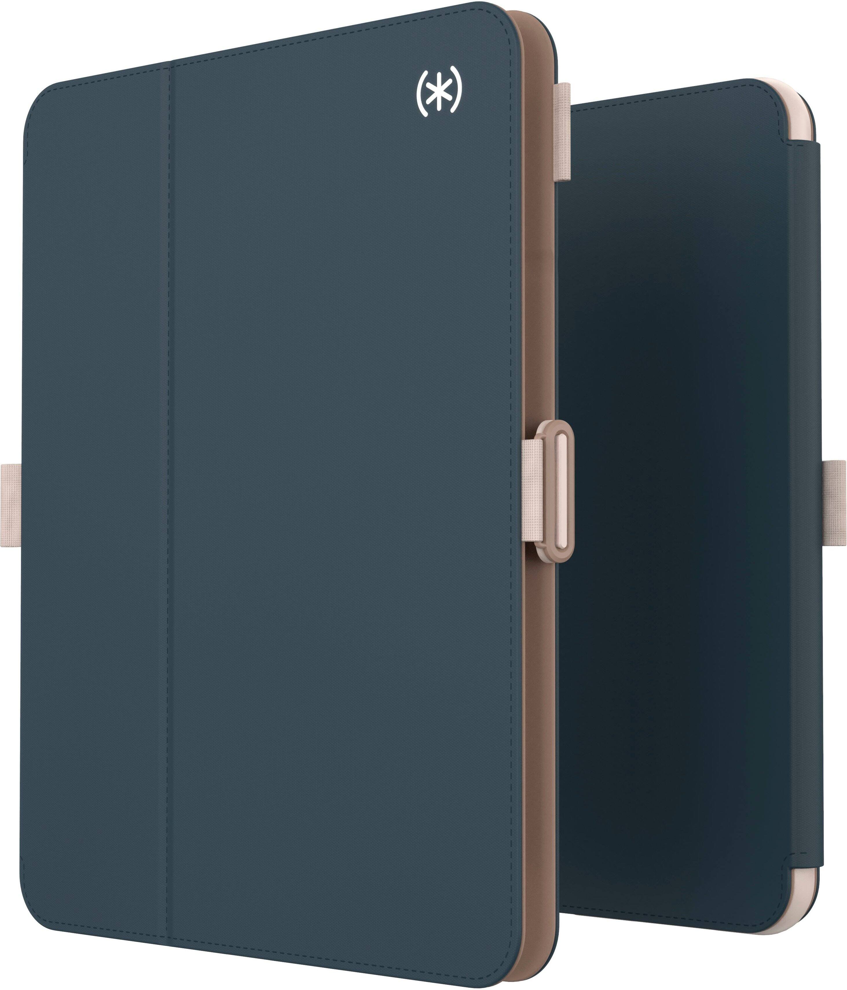 Angle. Speck - Balance Folio R Case for Apple 10.9" iPad (10th Generation) - Charcoal.