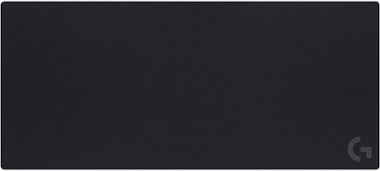 Logitech - G840 Cloth Gaming Mouse Pad with Rubber Base (Extra Large) - Black - Front_Zoom