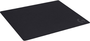 Logitech - G640 Cloth Gaming Mouse Pad with Rubber Base - Black - Front_Zoom