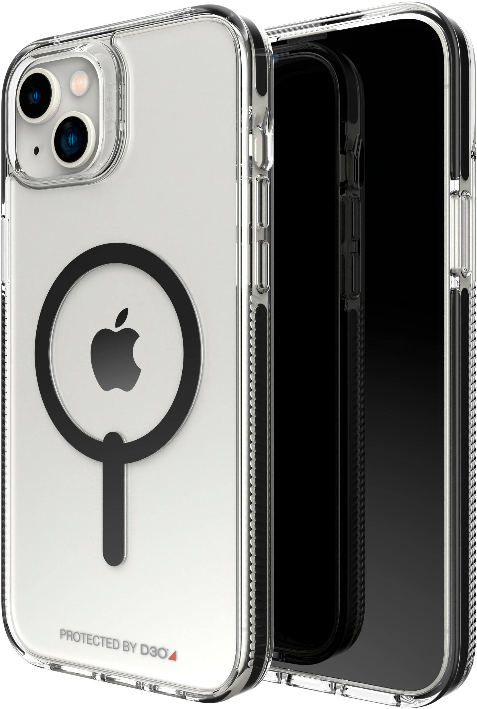 Angle. ZAGG - Gear4 Santa Cruz Snap Case for Apple iPhone 14 Plus - Clear.